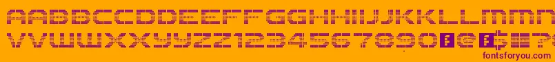 The2k12 Font – Purple Fonts on Orange Background
