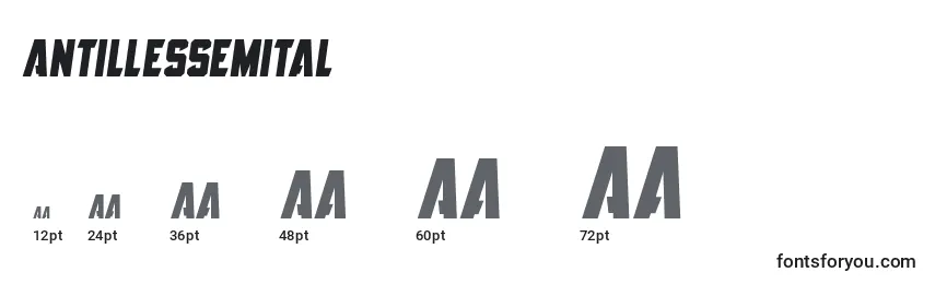 Antillessemital Font Sizes