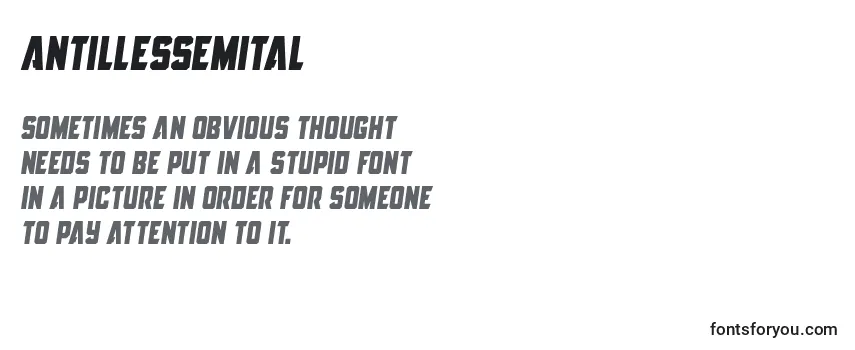 Review of the Antillessemital Font