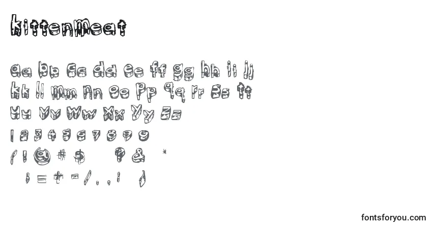 Schriftart KittenMeat – Alphabet, Zahlen, spezielle Symbole
