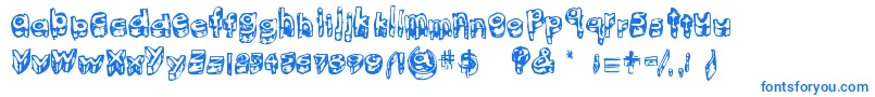KittenMeat Font – Blue Fonts on White Background