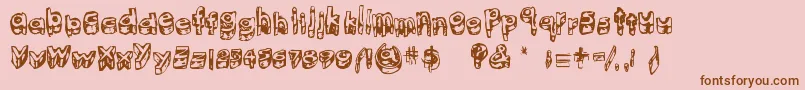 KittenMeat Font – Brown Fonts on Pink Background