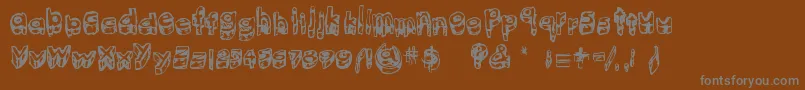Шрифт KittenMeat – серые шрифты на коричневом фоне