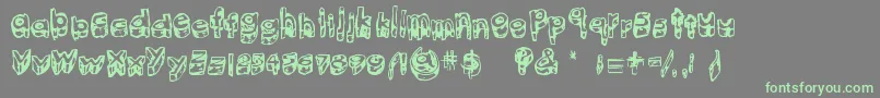 KittenMeat Font – Green Fonts on Gray Background