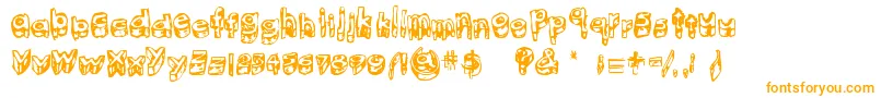 KittenMeat Font – Orange Fonts on White Background