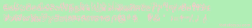 KittenMeat Font – Pink Fonts on Green Background