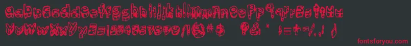 KittenMeat Font – Red Fonts on Black Background