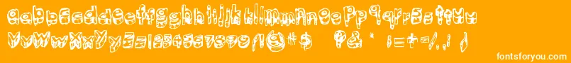 KittenMeat Font – White Fonts on Orange Background