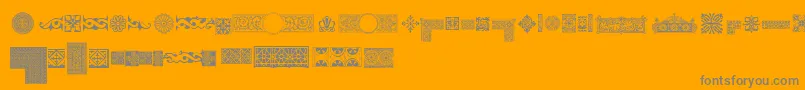 Pfornmtreasures1Regular Font – Gray Fonts on Orange Background