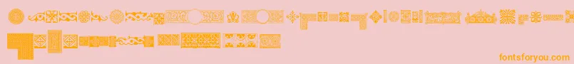 Pfornmtreasures1Regular Font – Orange Fonts on Pink Background