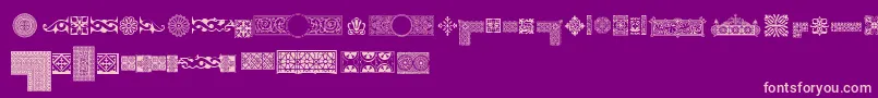 Pfornmtreasures1Regular Font – Pink Fonts on Purple Background