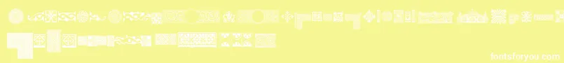 Police Pfornmtreasures1Regular – polices blanches sur fond jaune