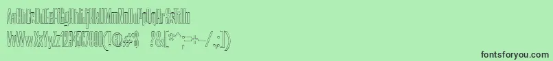 NerettaOutline Font – Black Fonts on Green Background