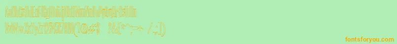 NerettaOutline Font – Orange Fonts on Green Background