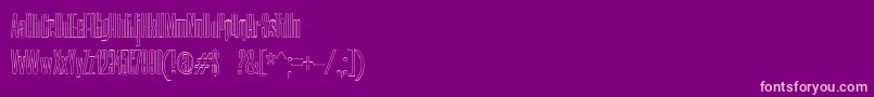 NerettaOutline Font – Pink Fonts on Purple Background