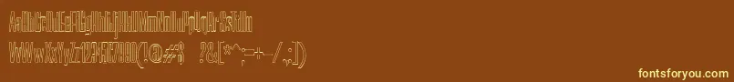 NerettaOutline Font – Yellow Fonts on Brown Background