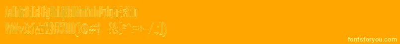 NerettaOutline Font – Yellow Fonts on Orange Background