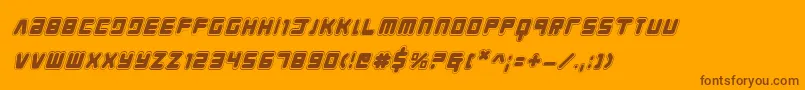 Youngtechsai Font – Brown Fonts on Orange Background