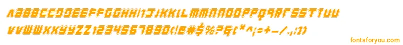 フォントYoungtechsai – 白い背景にオレンジのフォント