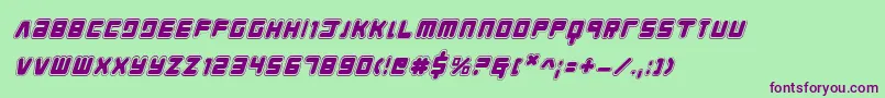 Youngtechsai Font – Purple Fonts on Green Background