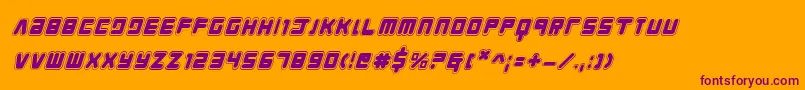 Youngtechsai Font – Purple Fonts on Orange Background