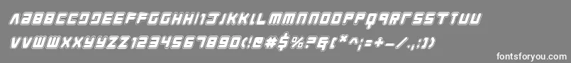 フォントYoungtechsai – 灰色の背景に白い文字