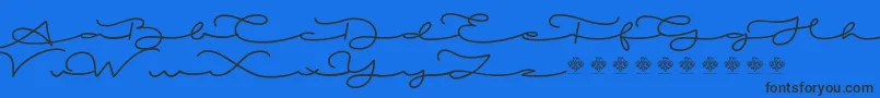 MiamorDemo Font – Black Fonts on Blue Background