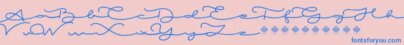 MiamorDemo Font – Blue Fonts on Pink Background