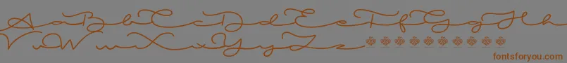 MiamorDemo Font – Brown Fonts on Gray Background