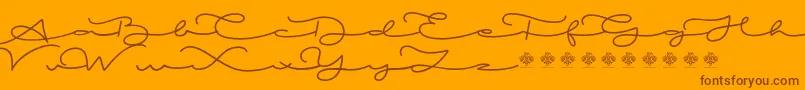 MiamorDemo Font – Brown Fonts on Orange Background