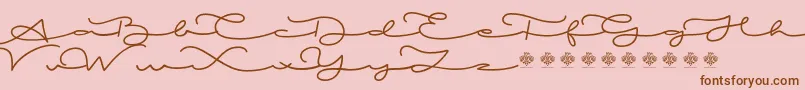 MiamorDemo Font – Brown Fonts on Pink Background
