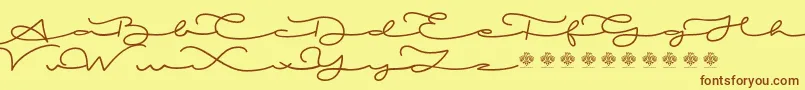 MiamorDemo Font – Brown Fonts on Yellow Background