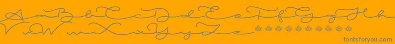 MiamorDemo Font – Gray Fonts on Orange Background
