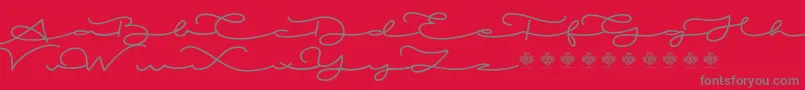 フォントMiamorDemo – 赤い背景に灰色の文字