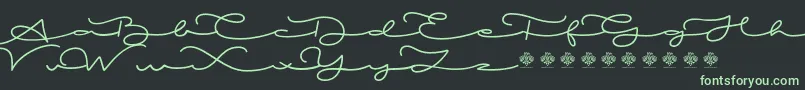 MiamorDemo Font – Green Fonts on Black Background