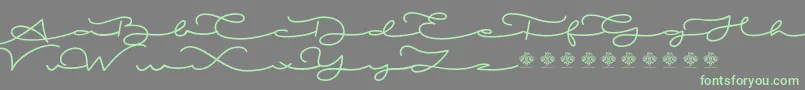 MiamorDemo Font – Green Fonts on Gray Background