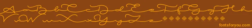 MiamorDemo Font – Orange Fonts on Brown Background