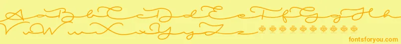 MiamorDemo Font – Orange Fonts on Yellow Background