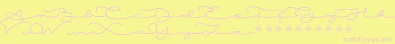 MiamorDemo Font – Pink Fonts on Yellow Background