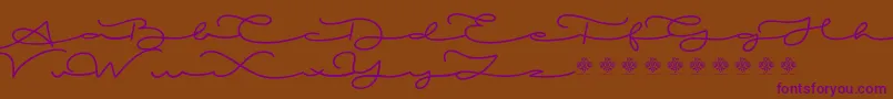 MiamorDemo Font – Purple Fonts on Brown Background