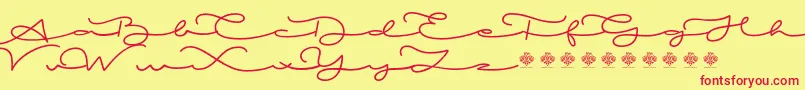 MiamorDemo Font – Red Fonts on Yellow Background