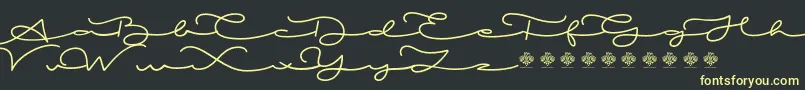 MiamorDemo Font – Yellow Fonts on Black Background