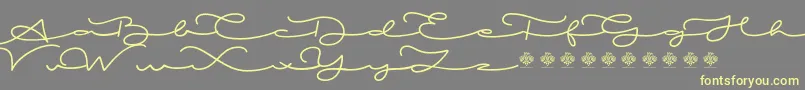 MiamorDemo Font – Yellow Fonts on Gray Background