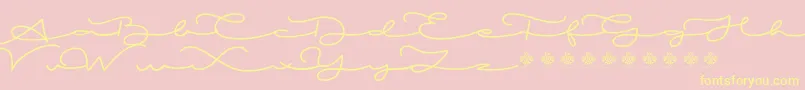 MiamorDemo Font – Yellow Fonts on Pink Background