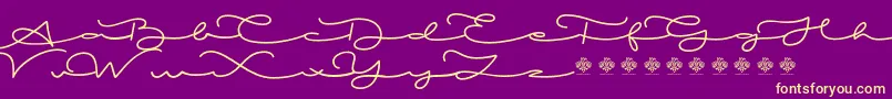 MiamorDemo Font – Yellow Fonts on Purple Background