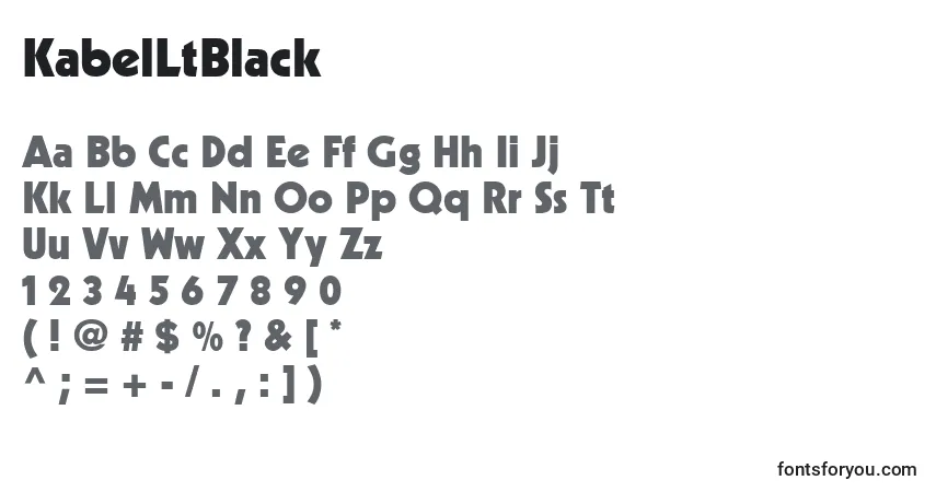 KabelLtBlack-fontti – aakkoset, numerot, erikoismerkit