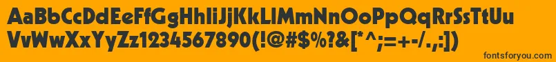 KabelLtBlack Font – Black Fonts on Orange Background