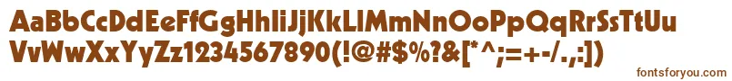 Шрифт KabelLtBlack – коричневые шрифты на белом фоне