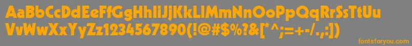 KabelLtBlack Font – Orange Fonts on Gray Background