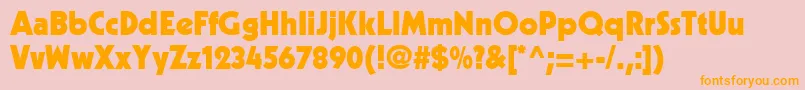 KabelLtBlack Font – Orange Fonts on Pink Background